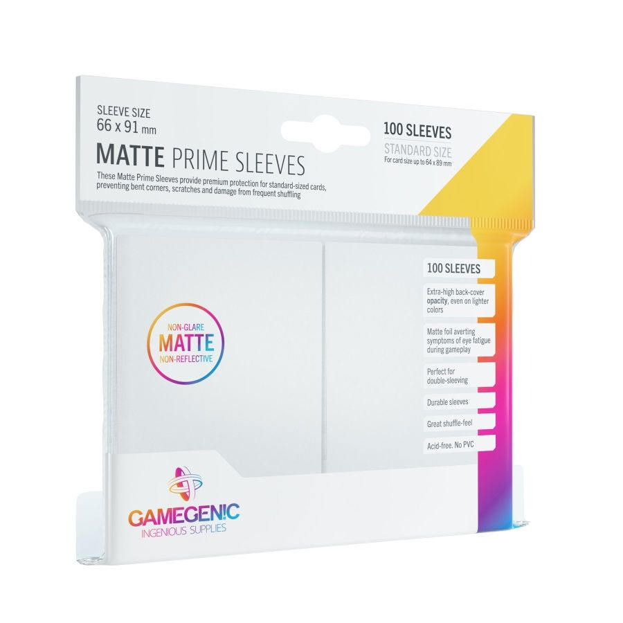 Gamegenic Matte Prime Sleeves (White) | Galactic Gamez