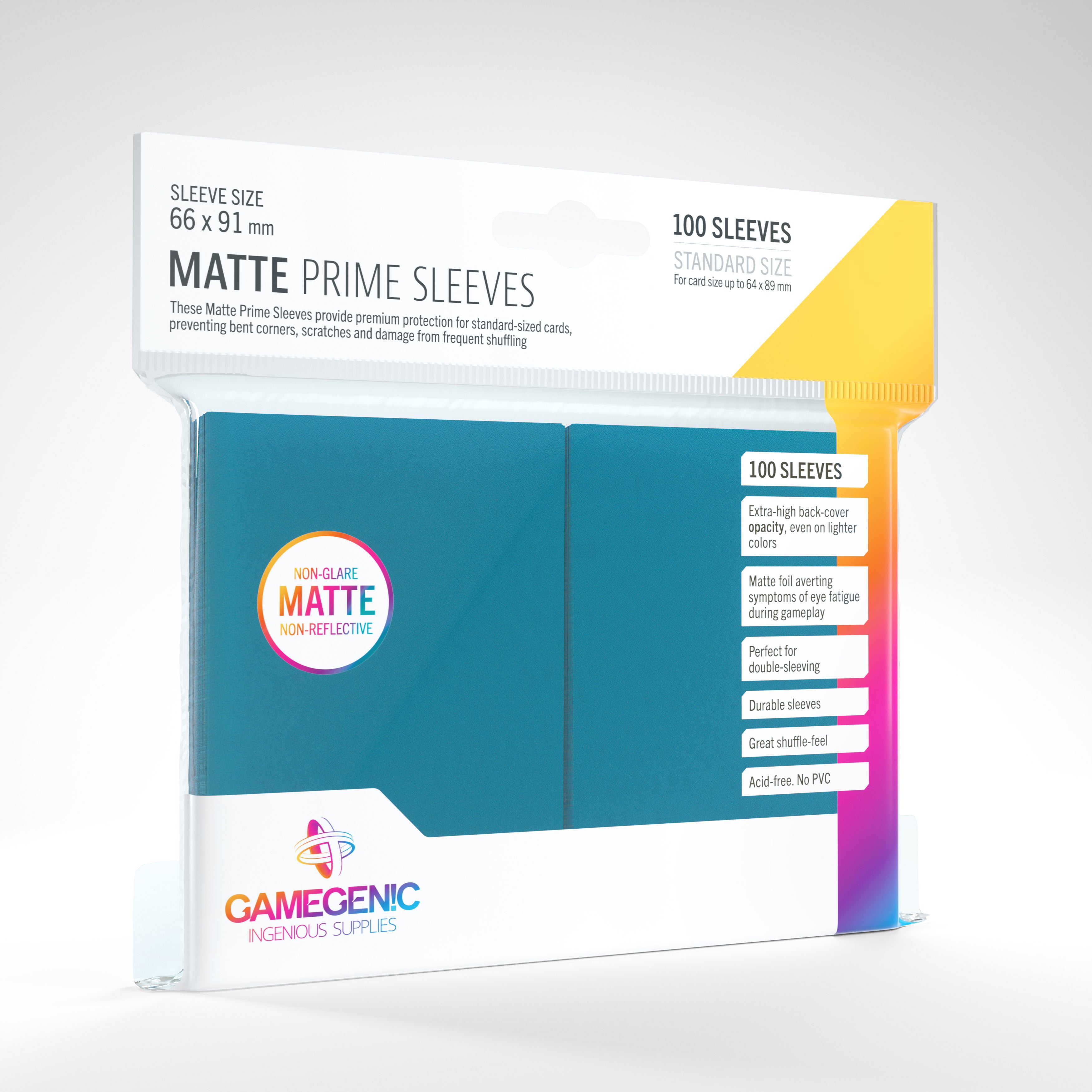 Gamegenic Matte Prime Sleeves 100 Count (Blue) | Galactic Gamez