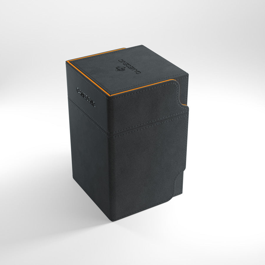 Gamegenic Watchtower 100+ XL Convertible Deck Box (Black/Orange) | Galactic Gamez