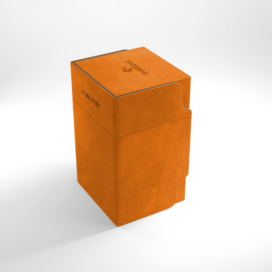 Gamegenic Watchtower 100+ Convertible Deck Box (Orange) | Galactic Gamez