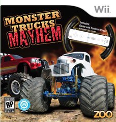 Monster Trucks Mayhem with Racing Wheel - Wii | Galactic Gamez