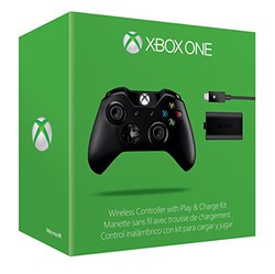 Xbox One Black Wireless Controller + Play and Charge Kit - Xbox One | Galactic Gamez