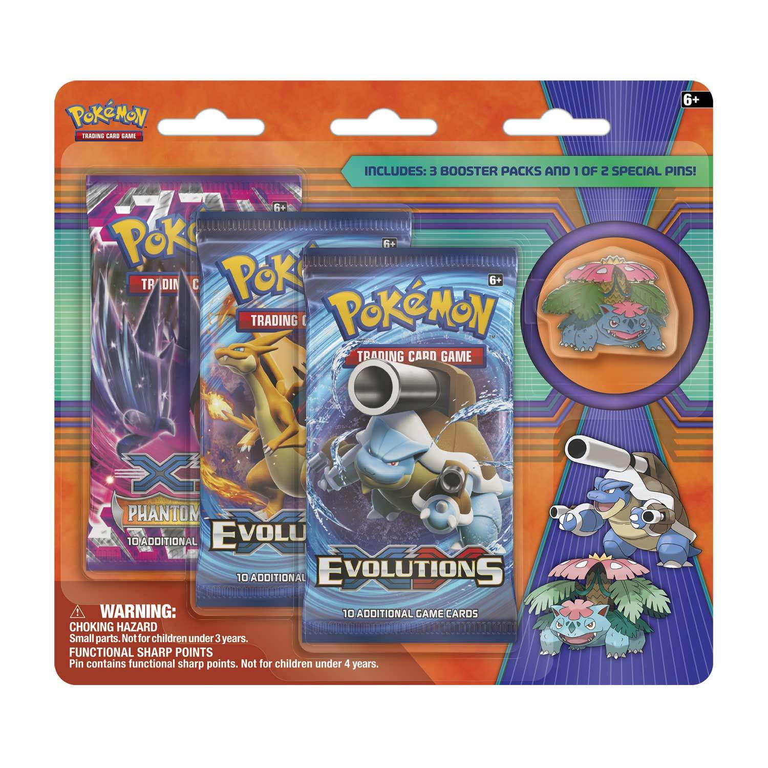 Pokémon TCG: 3 Booster Packs with Mega Venusaur Collector's Pin | Galactic Gamez