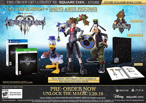 Kingdom Hearts III [Deluxe Edition + Bring Arts Figures] - Playstation 4 | Galactic Gamez