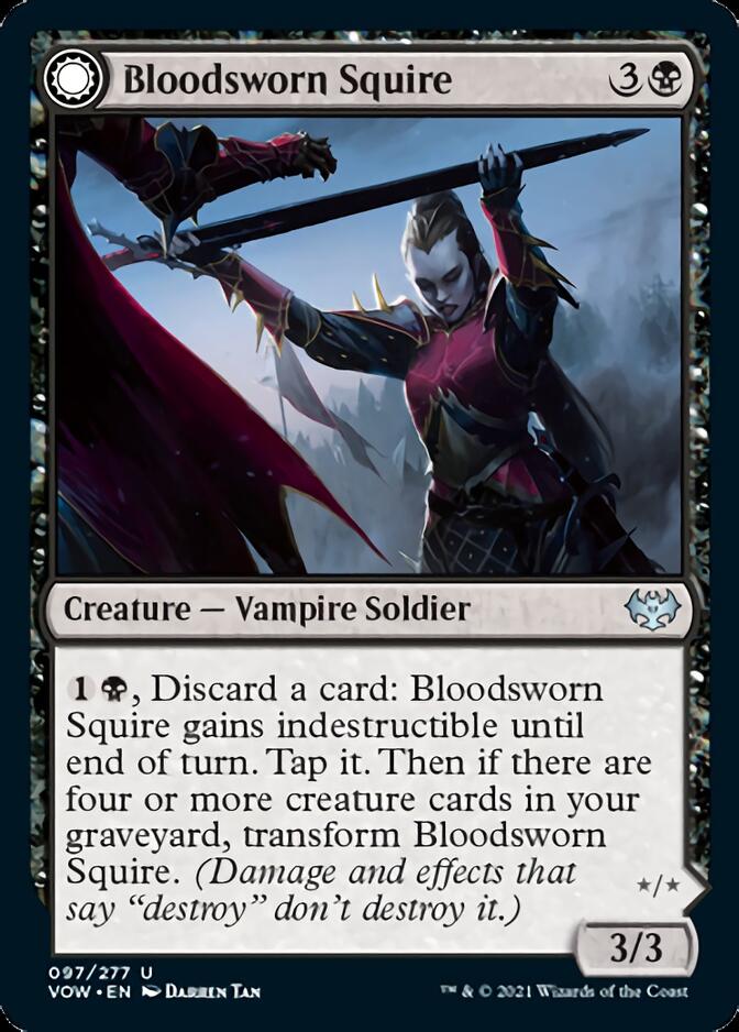 Bloodsworn Squire // Bloodsworn Knight [Innistrad: Crimson Vow] | Galactic Gamez