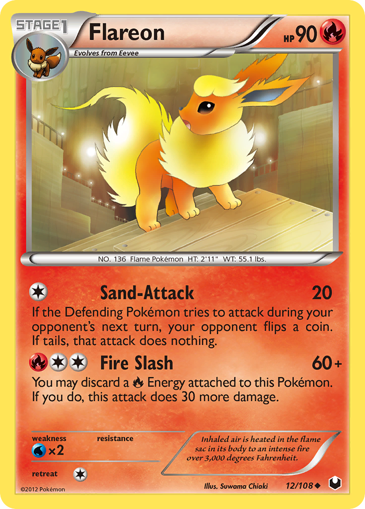 Flareon (12/108) [Black & White: Dark Explorers] | Galactic Gamez