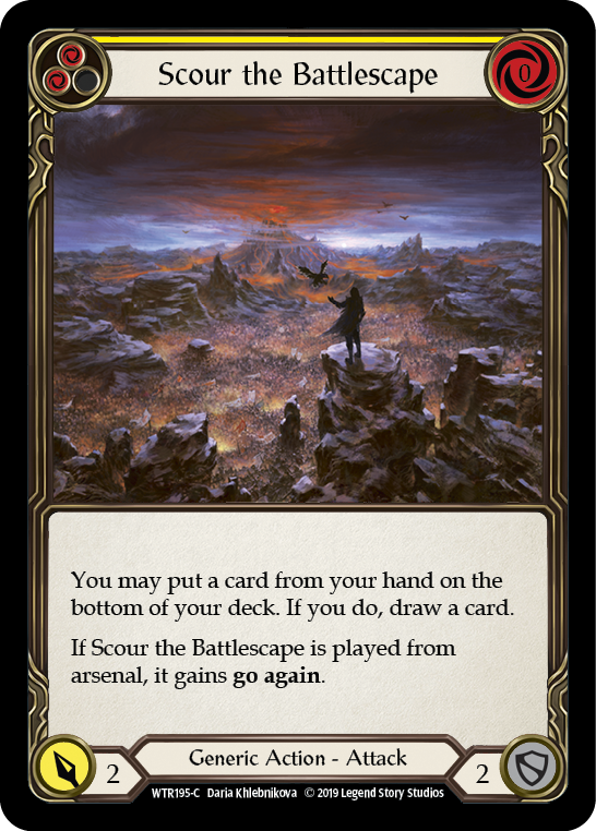 Scour the Battlescape (Yellow) [WTR195-C] Alpha Print Rainbow Foil | Galactic Gamez