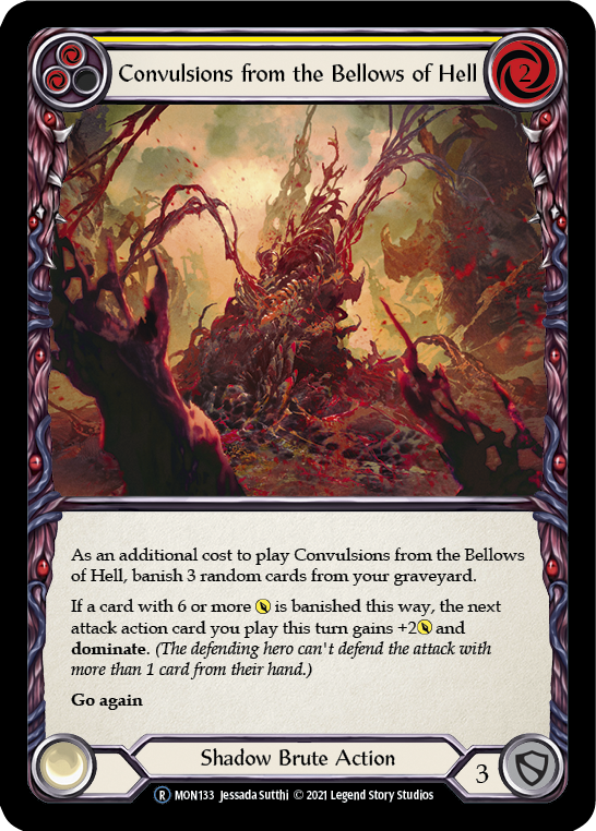Convulsions from the Bellows of Hell (Yellow) [U-MON133] Unlimited Edition Normal | Galactic Gamez