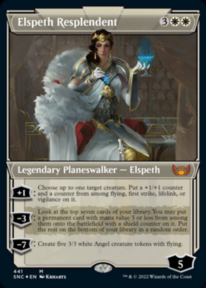 Elspeth Resplendent (Showcase Art Deco Foil Etched) [Streets of New Capenna] | Galactic Gamez