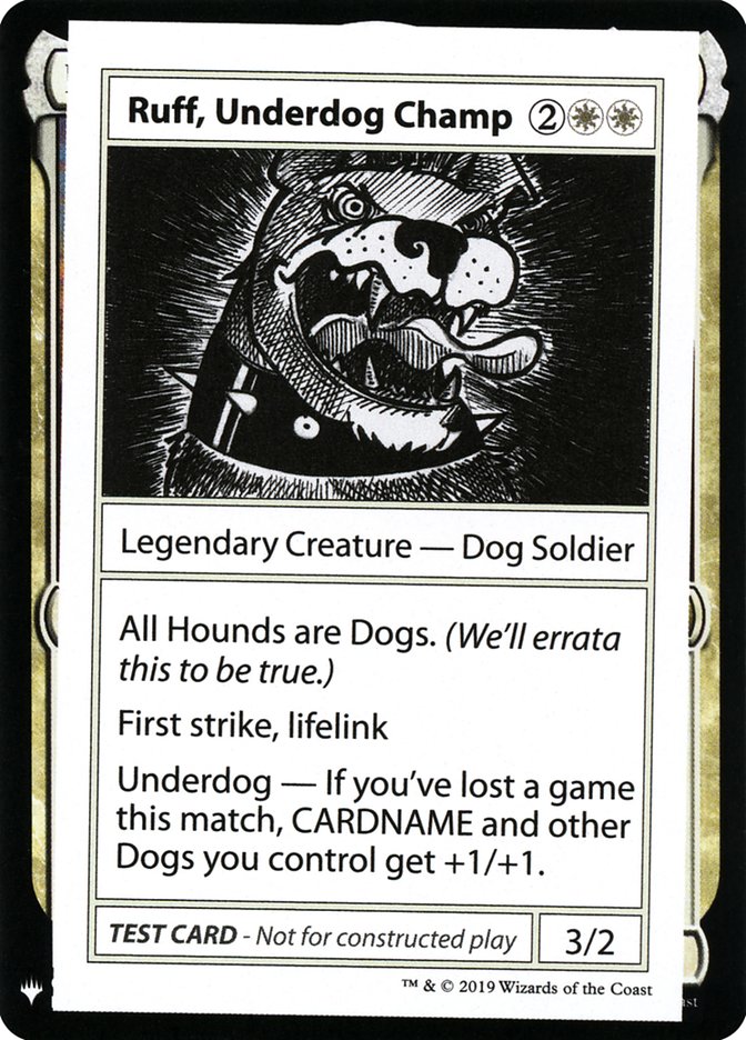 Ruff, Underdog Champ [Mystery Booster Playtest Cards] | Galactic Gamez