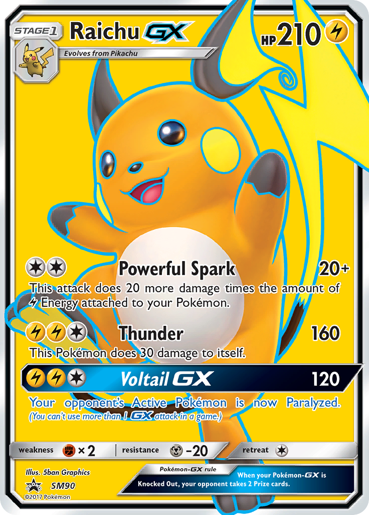 Raichu GX (SM90) [Sun & Moon: Black Star Promos] | Galactic Gamez