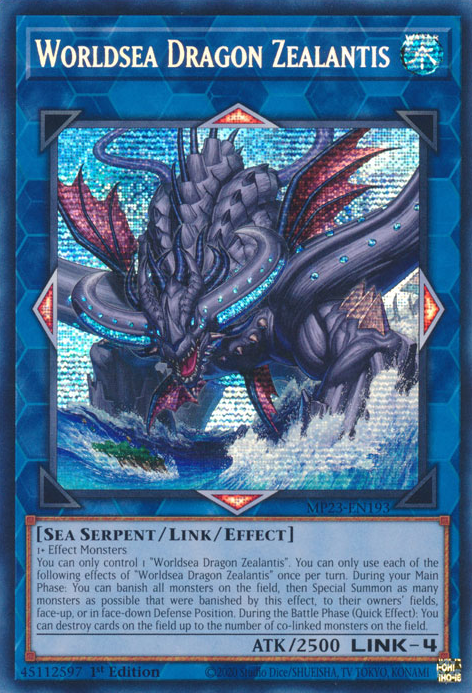 Worldsea Dragon Zealantis [MP23-EN193] Prismatic Secret Rare | Galactic Gamez