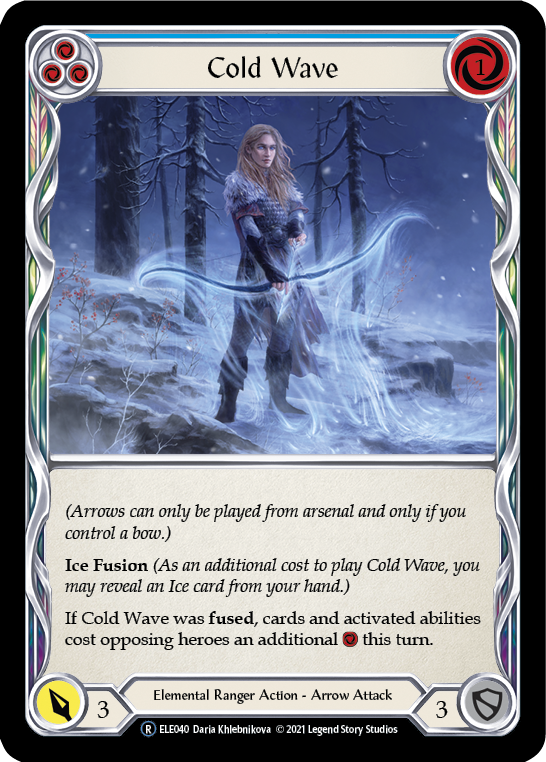 Cold Wave (Blue) [U-ELE040] Unlimited Rainbow Foil | Galactic Gamez