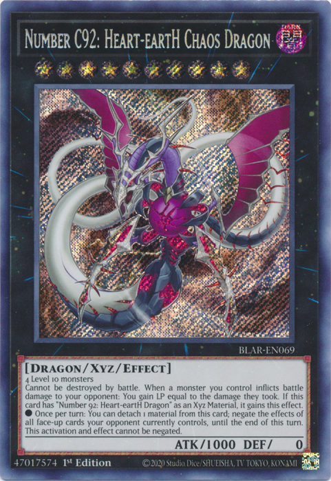 Number C92: Heart-eartH Chaos Dragon [BLAR-EN069] Secret Rare | Galactic Gamez