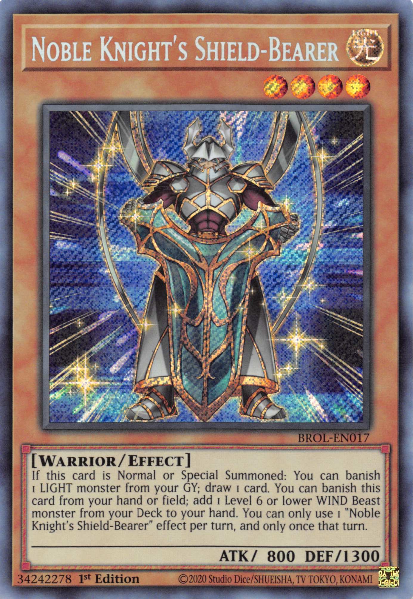 Noble Knight's Shield-Bearer [BROL-EN017] Secret Rare | Galactic Gamez