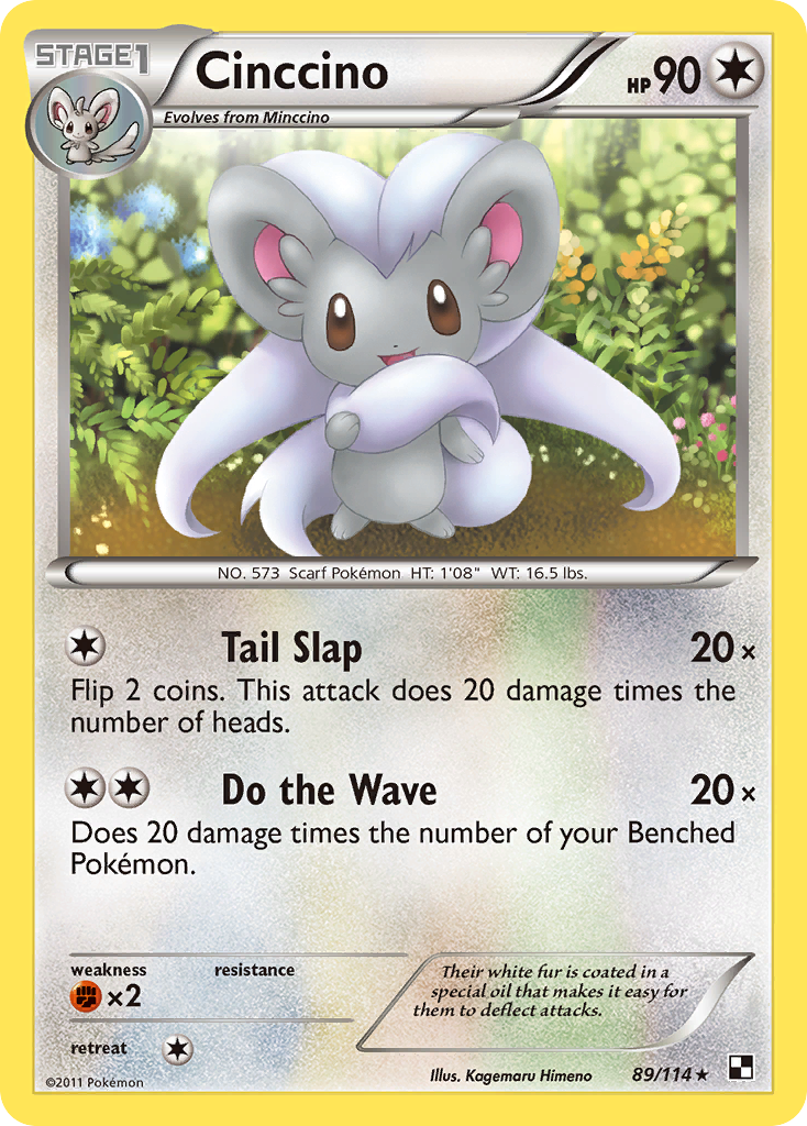 Cinccino (89/114) [Black & White: Base Set] | Galactic Gamez