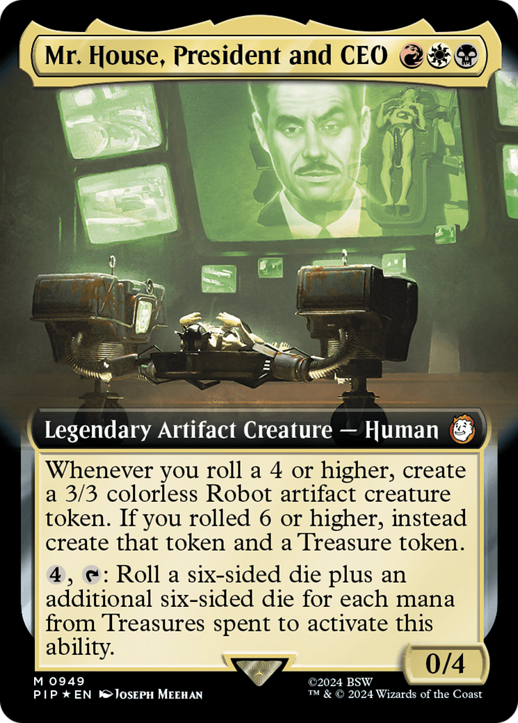 Mr. House, President and CEO (Extended Art) (Surge Foil) [Fallout] | Galactic Gamez