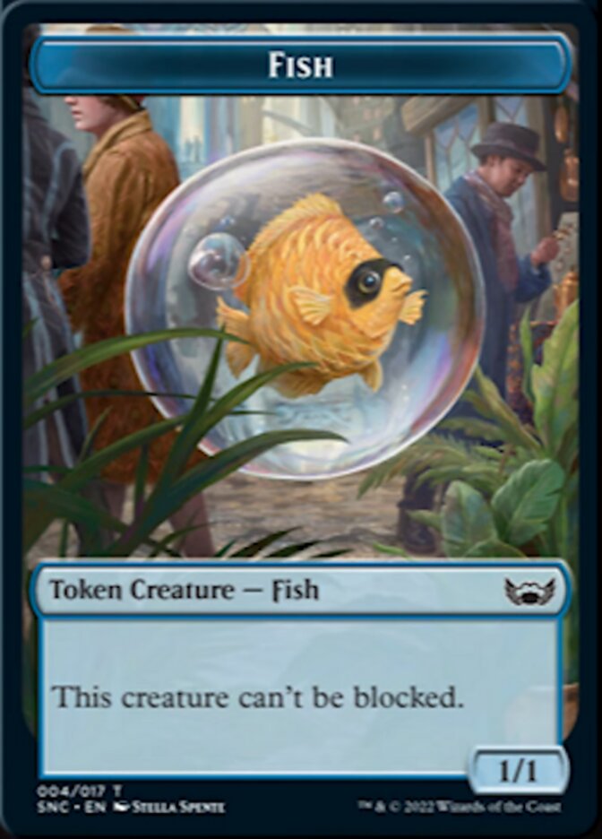 Fish // Citizen Double-sided Token [Streets of New Capenna Tokens] | Galactic Gamez