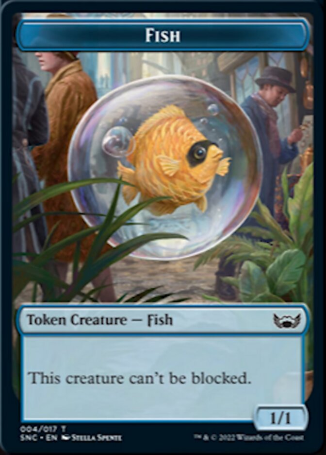 Fish // Dog Double-sided Token [Streets of New Capenna Tokens] | Galactic Gamez