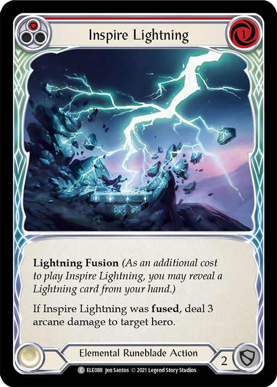 Inspire Lightning (Red) [ELE088] (Tales of Aria)  1st Edition Normal | Galactic Gamez