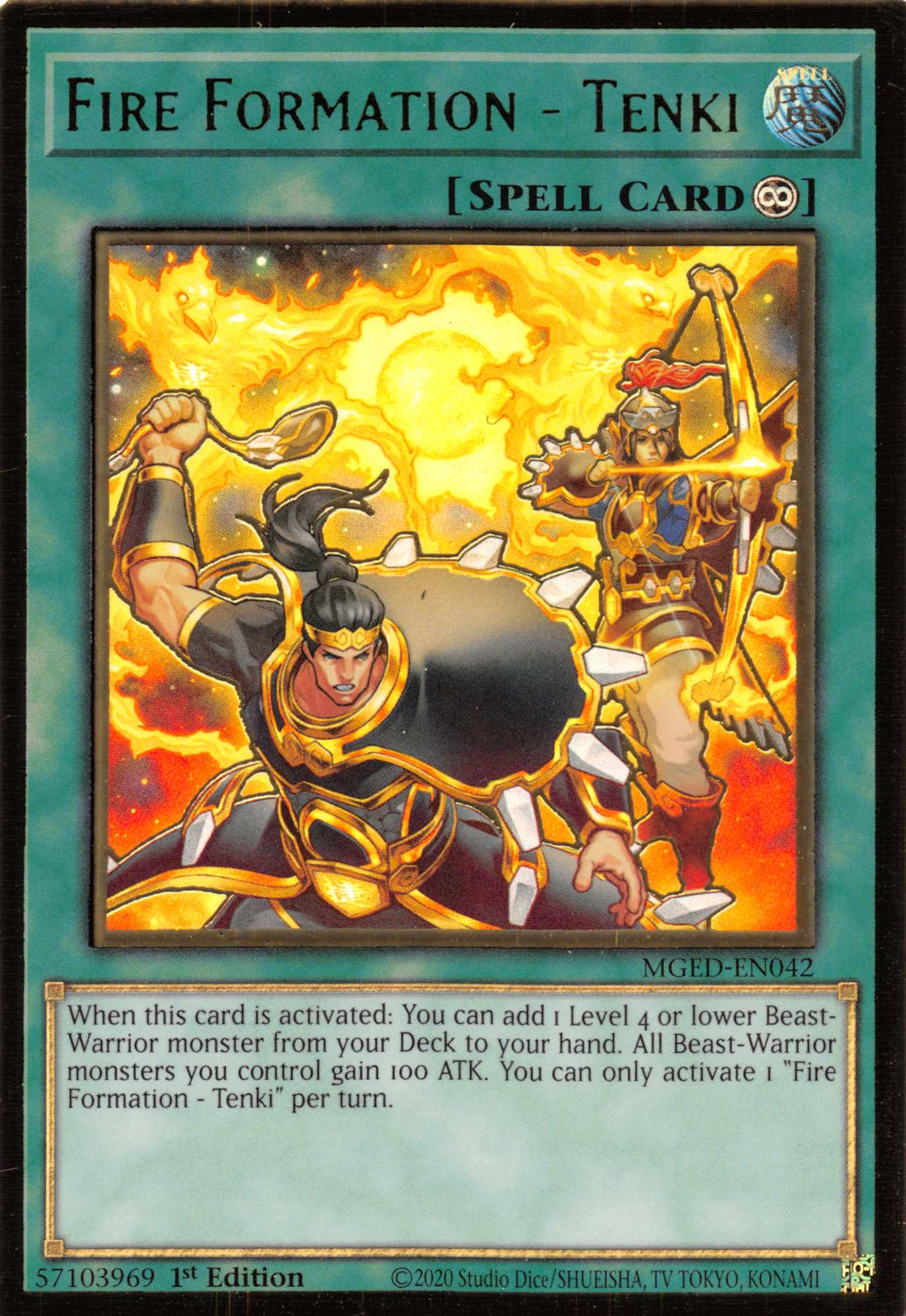Fire Formation - Tenki [MGED-EN042] Gold Rare | Galactic Gamez