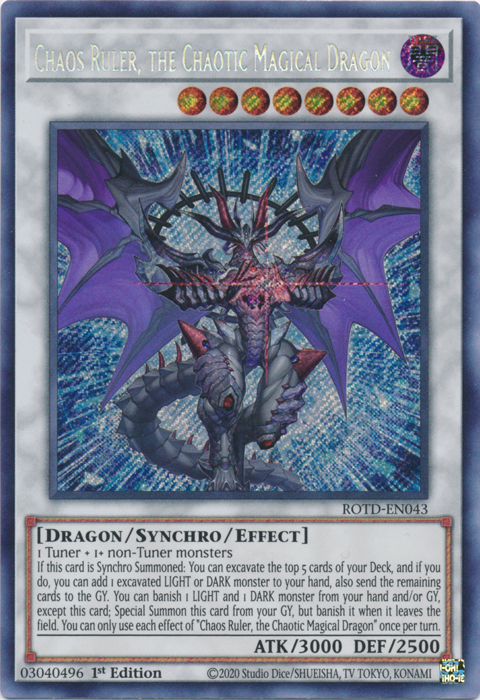 Chaos Ruler, the Chaotic Magical Dragon [ROTD-EN043] Secret Rare | Galactic Gamez