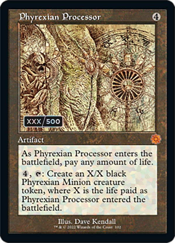 Phyrexian Processor (Retro Schematic) (Serial Numbered) [The Brothers' War Retro Artifacts] | Galactic Gamez