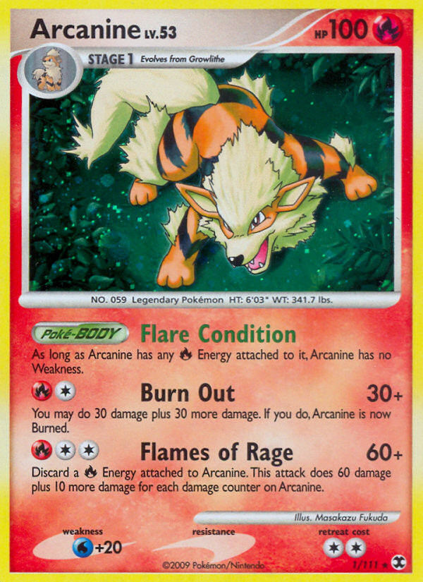 Arcanine (1/111) [Platinum: Rising Rivals] | Galactic Gamez