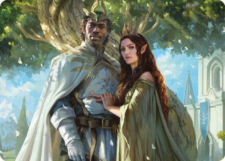 Aragorn and Arwen, Wed Art Card [The Lord of the Rings: Tales of Middle-earth Art Series] | Galactic Gamez