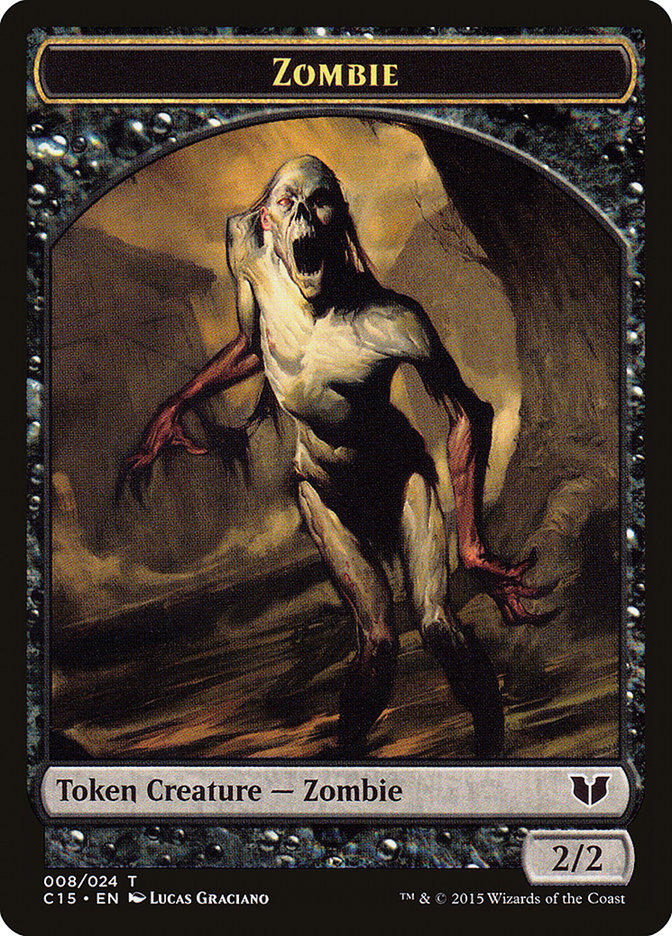 Cat // Zombie Double-Sided Token [Commander 2015 Tokens] | Galactic Gamez