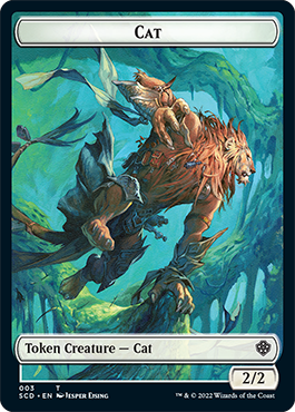 Saproling // Cat Double-Sided Token [Starter Commander Decks] | Galactic Gamez