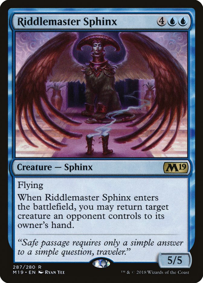 Riddlemaster Sphinx [Core Set 2019] | Galactic Gamez
