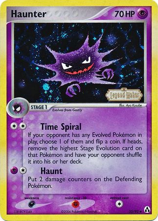 Haunter (35/92) (Stamped) [EX: Legend Maker] | Galactic Gamez