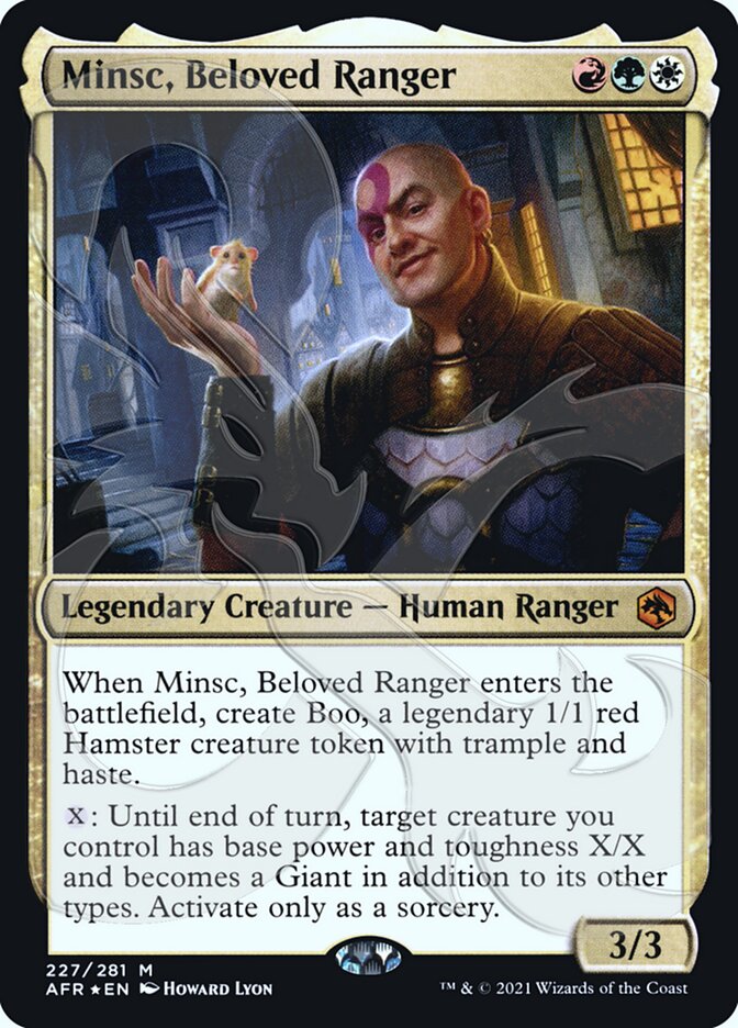 Minsc, Beloved Ranger (Ampersand Promo) [Dungeons & Dragons: Adventures in the Forgotten Realms Promos] | Galactic Gamez
