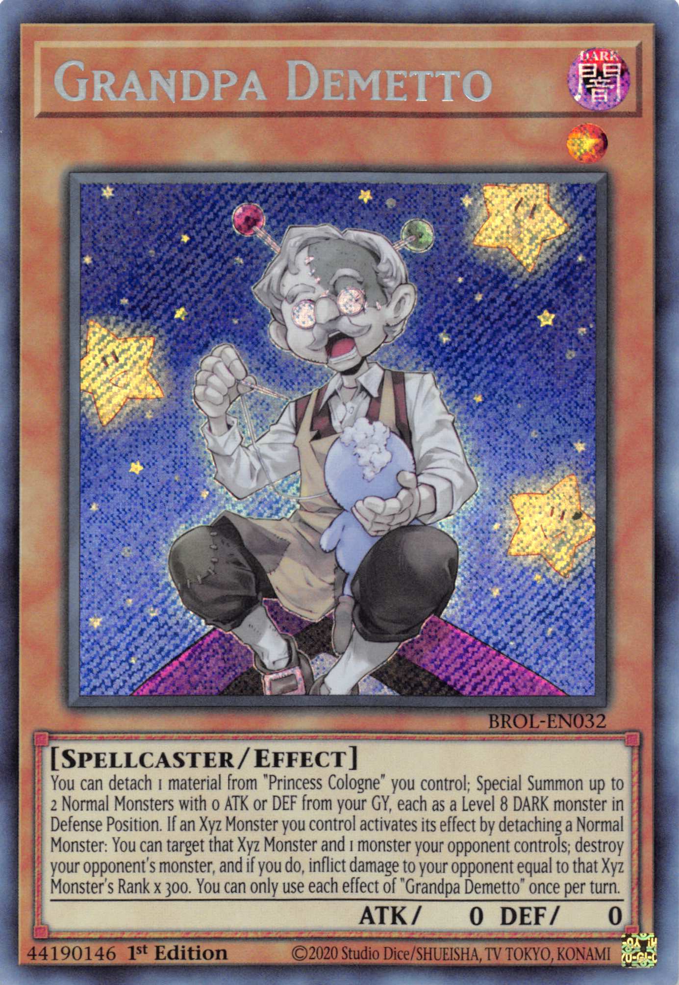 Grandpa Demetto [BROL-EN032] Secret Rare | Galactic Gamez