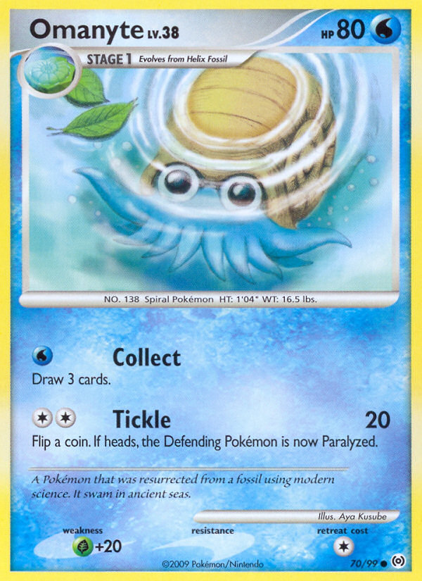 Omanyte (70/99) [Platinum: Arceus] | Galactic Gamez