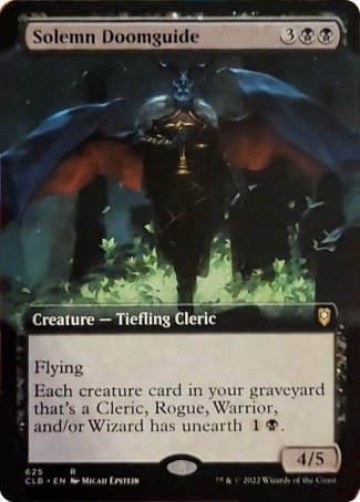 Solemn Doomguide (Extended Art) [Commander Legends: Battle for Baldur's Gate] | Galactic Gamez