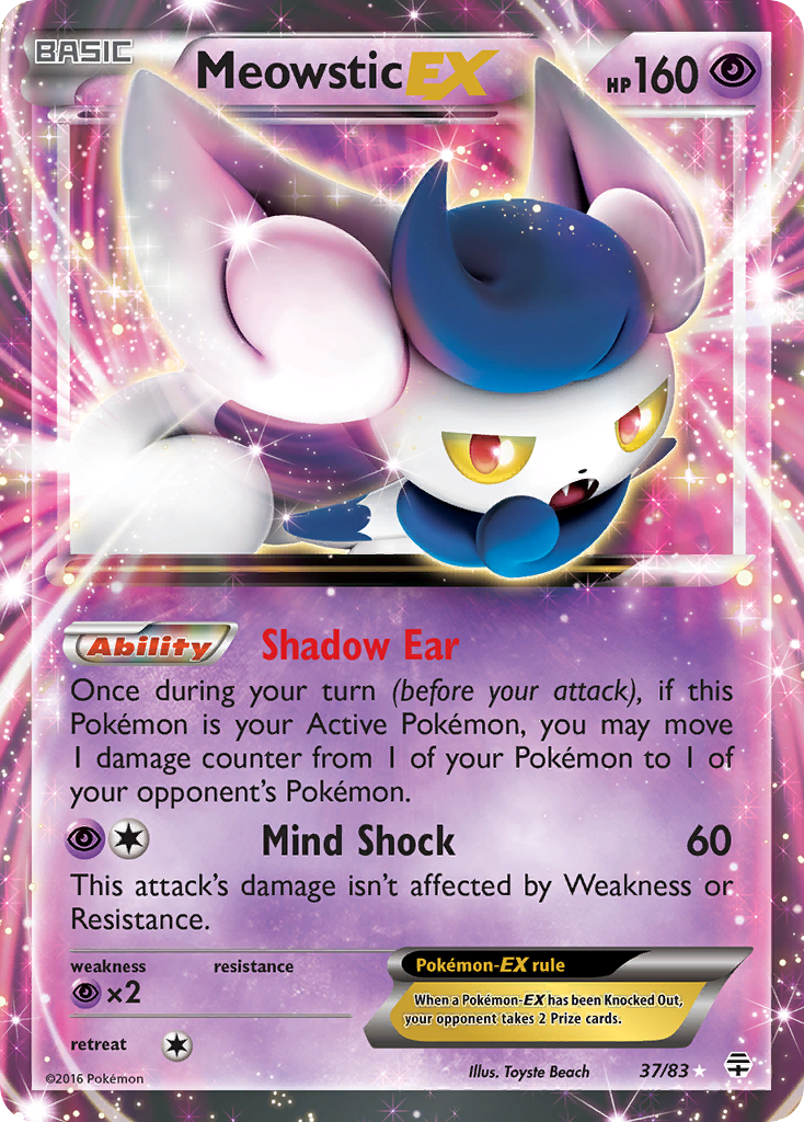 Meowstic EX (37/83) [XY: Generations] | Galactic Gamez