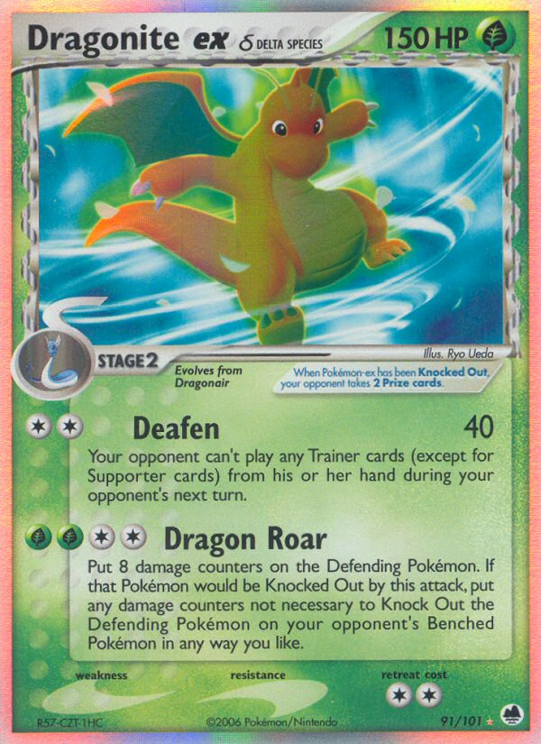 Dragonite ex (91/101) (Delta Species) [EX: Dragon Frontiers] | Galactic Gamez