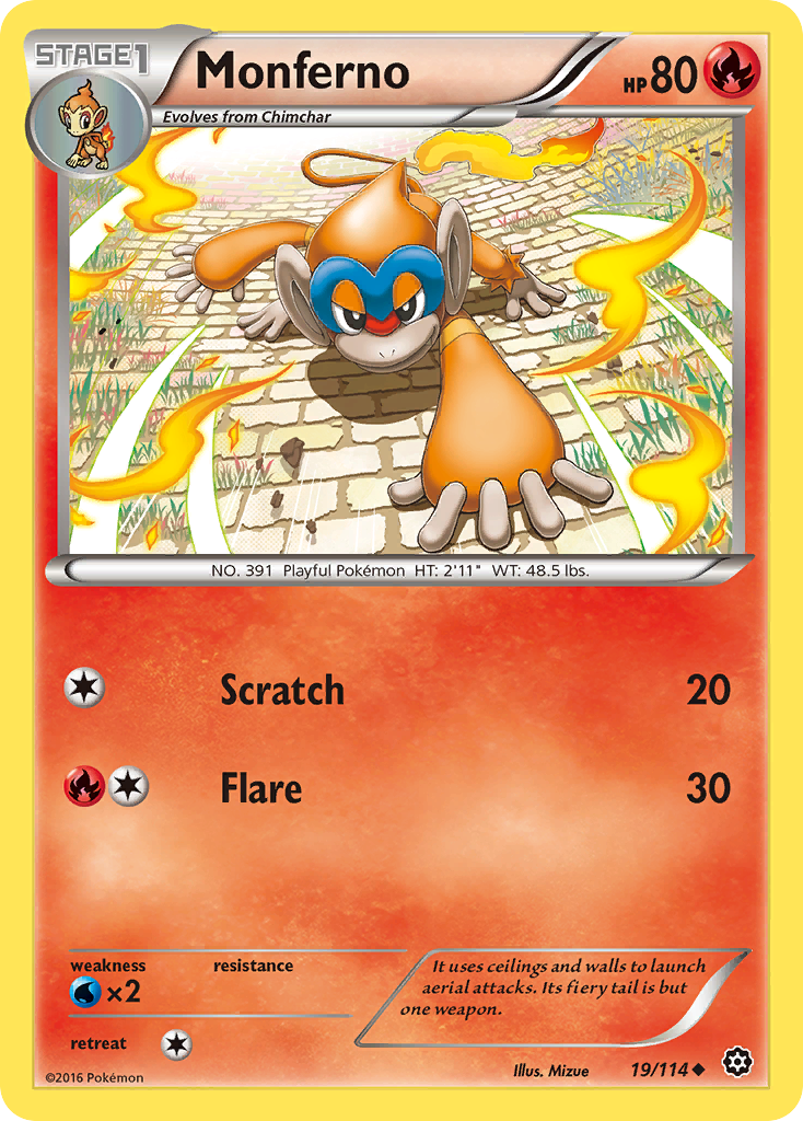 Monferno (19/114) [XY: Steam Siege] | Galactic Gamez