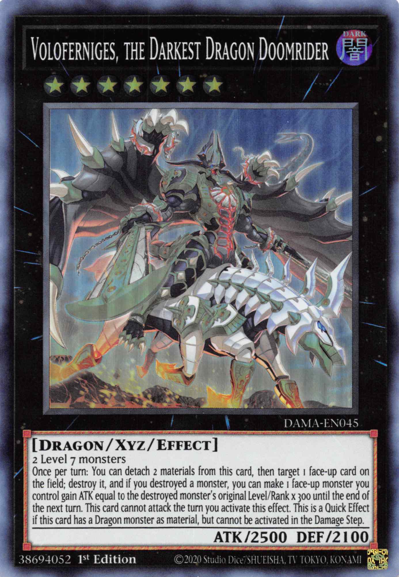 Voloferniges, the Darkest Dragon Doomrider [DAMA-EN045] Super Rare | Galactic Gamez