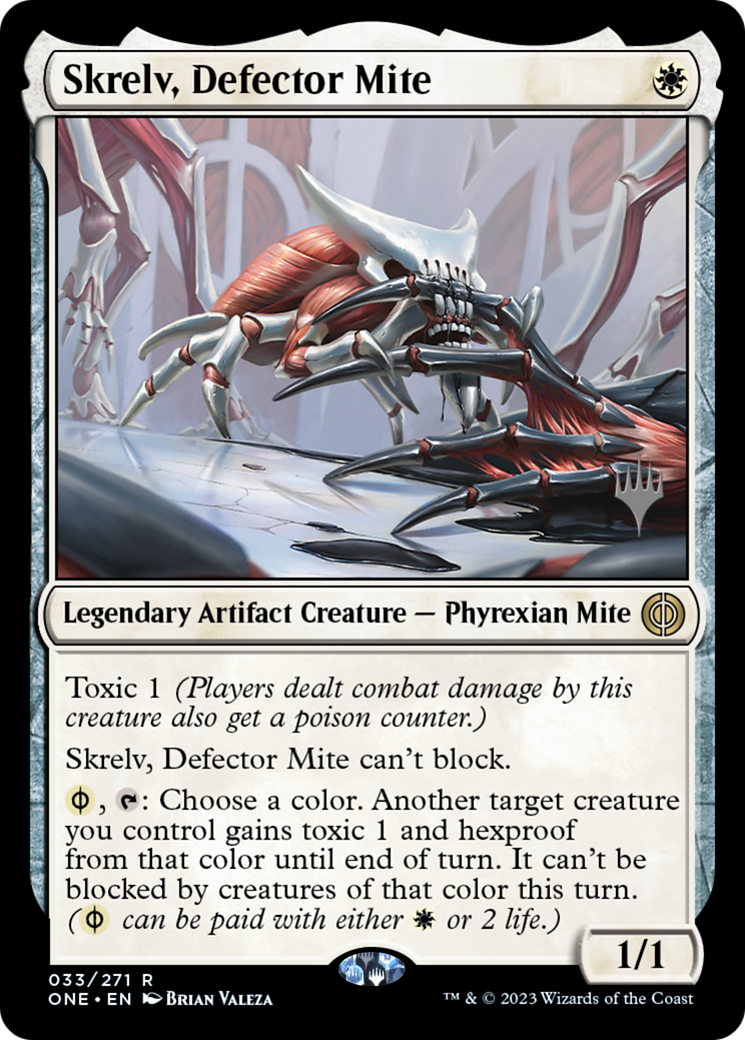 Skrelv, Defector Mite (Promo Pack) [Phyrexia: All Will Be One Promos] | Galactic Gamez
