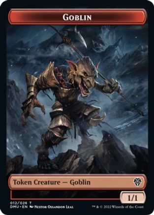 Zombie Knight // Goblin Double-sided Token [Dominaria United Commander Tokens] | Galactic Gamez