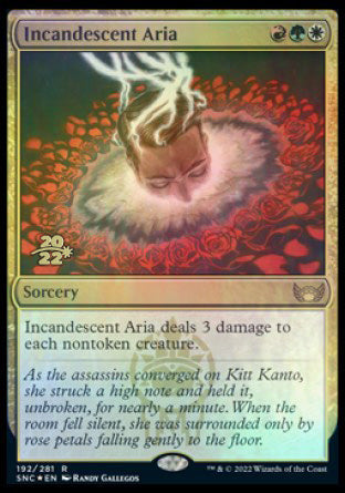 Incandescent Aria [Streets of New Capenna Prerelease Promos] | Galactic Gamez