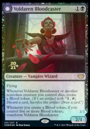 Voldaren Bloodcaster // Bloodbat Summoner [Innistrad: Crimson Vow Prerelease Promos] | Galactic Gamez