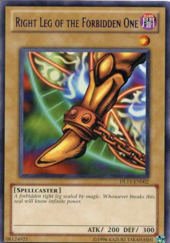 Right Leg of the Forbidden One (Red) [DL11-EN002] Rare | Galactic Gamez