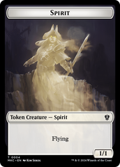 Spirit // Phyrexian Germ Double-Sided Token [Murders at Karlov Manor Commander Tokens] | Galactic Gamez