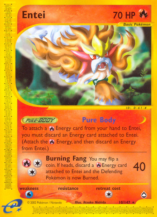 Entei (10/147) [Aquapolis] | Galactic Gamez