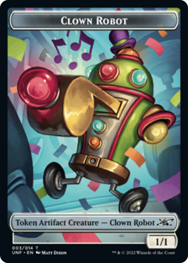 Clown Robot (003) // Treasure (013) Double-sided Token [Unfinity Tokens] | Galactic Gamez