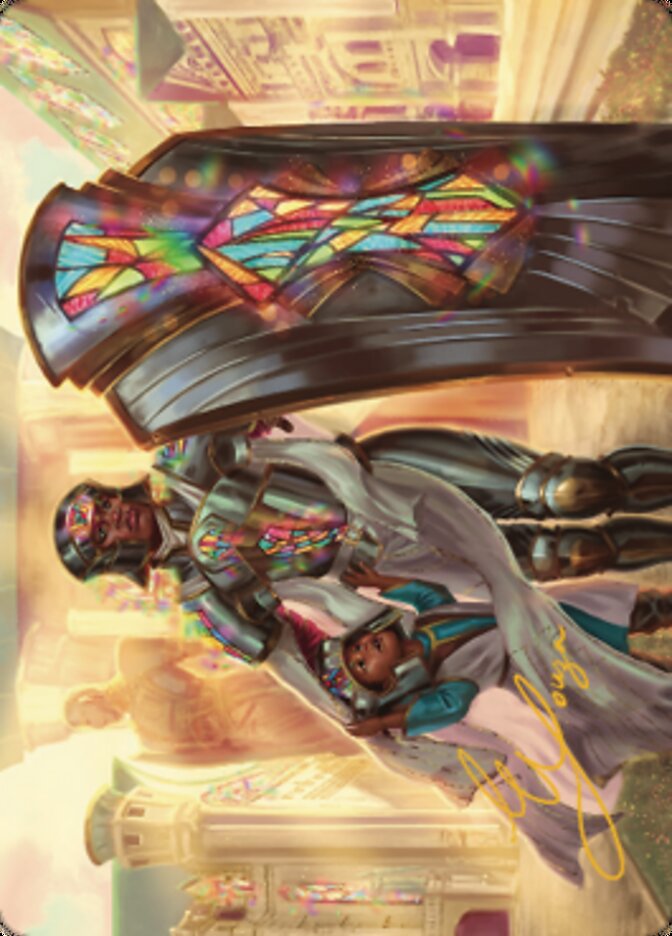 Guardian of New Benalia Art Card (Gold-Stamped Signature) [Dominaria United Art Series] | Galactic Gamez